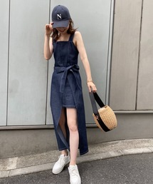 one after another NICE CLAUP | スリットステッチジャンパースカート(ジャンパースカート)