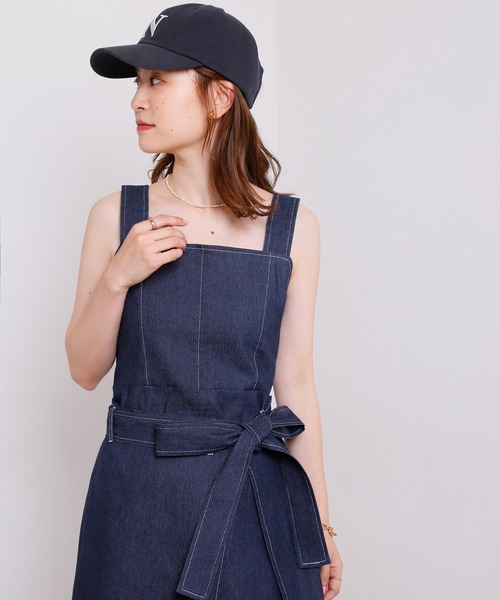 セール】スリットステッチジャンパースカート（ジャンパースカート