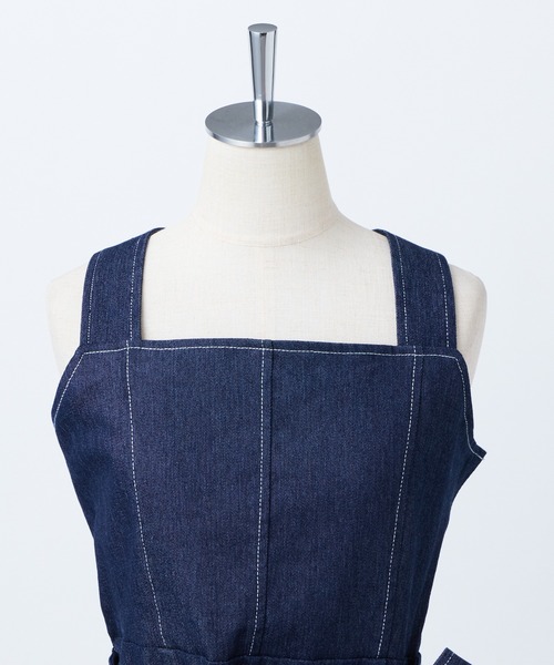 one after another NICE CLAUP（ワンアフターアナザーナイスクラップ）の「スリットステッチジャンパースカート（ジャンパースカート・レディース・ブラック/ネイビー/アイボリー・FREE）」の11枚目の写真