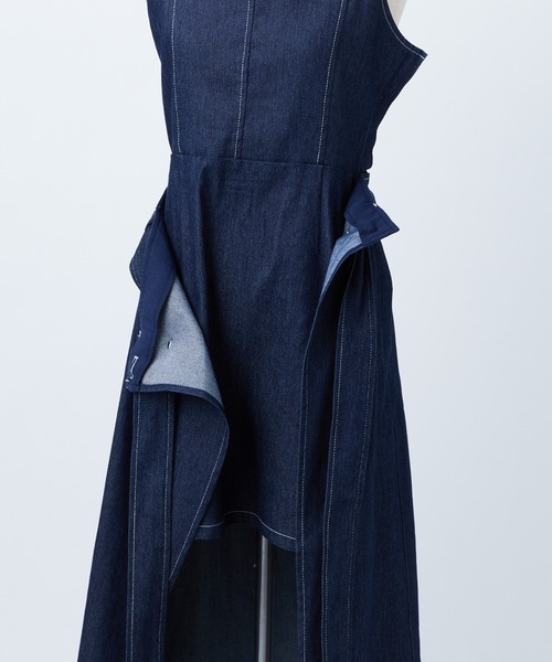 one after another NICE CLAUP（ワンアフターアナザーナイスクラップ）の「スリットステッチジャンパースカート（ジャンパースカート・レディース・ブラック/ネイビー/アイボリー・FREE）」の16枚目の写真