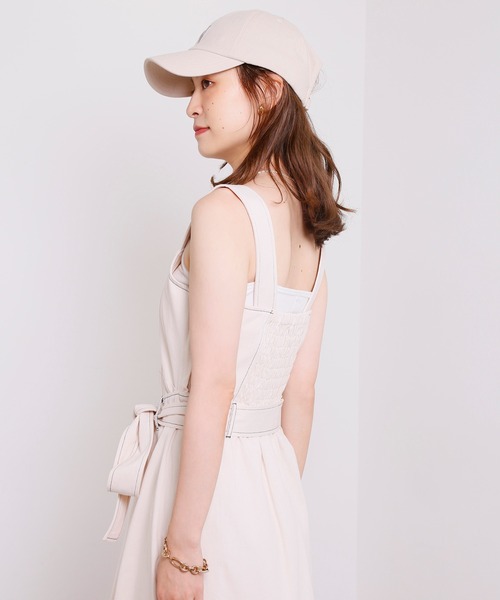 one after another NICE CLAUP（ワンアフターアナザーナイスクラップ）の「スリットステッチジャンパースカート（ジャンパースカート・レディース・ブラック/ネイビー/アイボリー・FREE）」の22枚目の写真