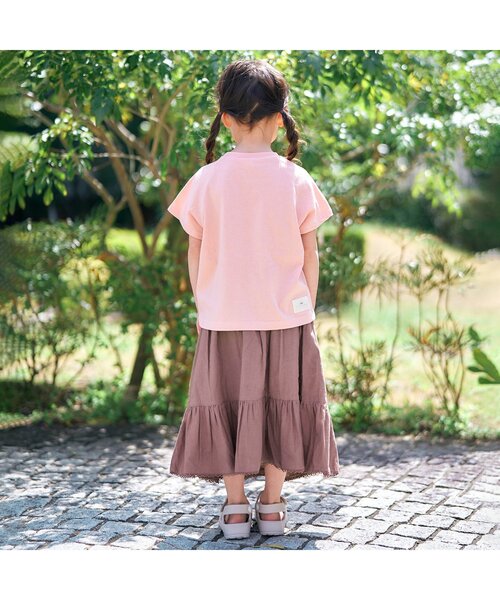 apres les cours（アプレレクール）の「裾レース切替えスカート（スカート・キッズ・ブラウン/アイボリー・90/100/110/120/130/140）」の4枚目の写真