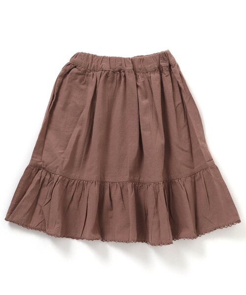 apres les cours（アプレレクール）の「裾レース切替えスカート（スカート・キッズ・ブラウン/アイボリー・90/100/110/120/130/140）」の8枚目の写真