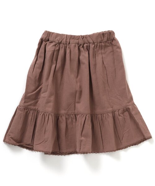 apres les cours（アプレレクール）の「裾レース切替えスカート（スカート・キッズ・ブラウン/アイボリー・90/100/110/120/130/140）」の9枚目の写真