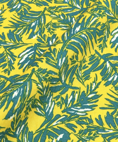 TOKYO SHIRTS(トウキョウシャツ)の「袖リボン ボタニカル柄 半袖ブラウス(シャツ/ブラウス・レディース・ブラック/イエロー×グリーン・M/L/LL)」の12枚目の写真