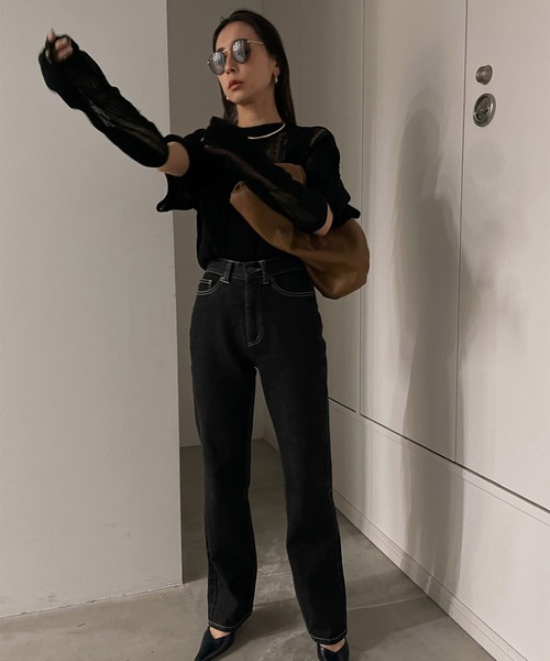 Ameri（アメリ）の「GLOVE SET KNIT TOP（ニット/セーター