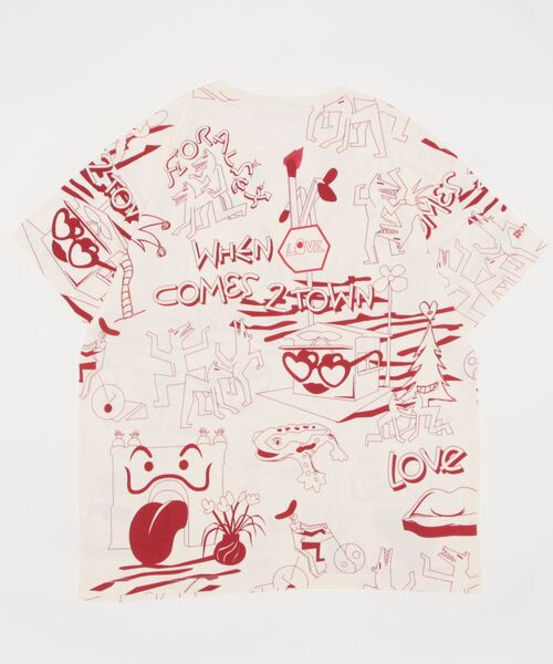 Desigual(デシグアル)の「プリント オーバーサイズ Tシャツ(Tシャツ/カットソー・メンズ・レッド・S/M/L/XL)」の2枚目の写真