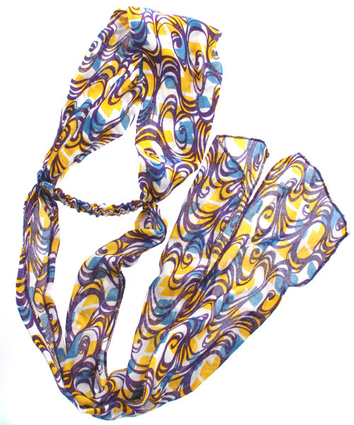 チャイハネ（チャイハネ）の「【チャイハネ】エスニックプリント リボンターバン ヘアバンド（ヘアバンド・レディース・グリーン/ブルー/ネイビー/ターコイズブルー/レッド/ホワイト/パープル/アーミー/ホワイト系その他・FREE）」の8枚目の写真