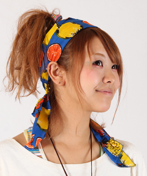 チャイハネ（チャイハネ）の「【チャイハネ】エスニックプリント リボンターバン ヘアバンド（ヘアバンド・レディース・グリーン/ブルー/ネイビー/ターコイズブルー/レッド/ホワイト/パープル/アーミー/ホワイト系その他・FREE）」の7枚目の写真