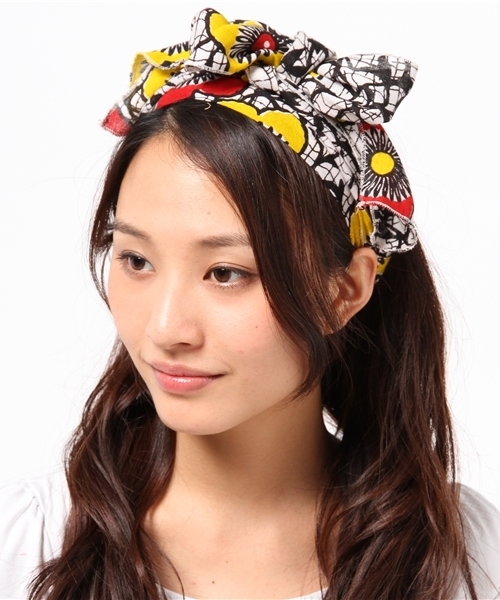チャイハネ（チャイハネ）の「【チャイハネ】エスニックプリント リボンターバン ヘアバンド（ヘアバンド・レディース・グリーン/ブルー/ネイビー/ターコイズブルー/レッド/ホワイト/パープル/アーミー/ホワイト系その他・FREE）」の11枚目の写真