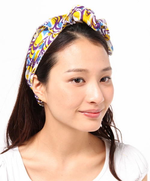 チャイハネ（チャイハネ）の「【チャイハネ】エスニックプリント リボンターバン ヘアバンド（ヘアバンド・レディース・グリーン/ブルー/ネイビー/ターコイズブルー/レッド/ホワイト/パープル/アーミー/ホワイト系その他・FREE）」の13枚目の写真