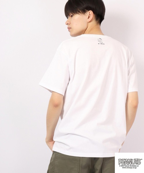 PEANUTS（ピーナッツ）の「PEANUTS ｽﾇｰﾋﾟｰ/ﾁｬｰﾘｰﾌﾞﾗｳﾝ/ｳｯﾄﾞｽﾄｯｸ コッチミテ！半袖Tシャツ（Tシャツ/カットソー・レディース・ホワイト/ブラック/ネイビー/ピンク/オレンジ/ホワイト系その他/ブラック系その他/杢グレー/グレー系その他/グレイッシュブルー/ホワイト系その他2/ホワイト系その他3・S/M/L/LL）」の17枚目の写真