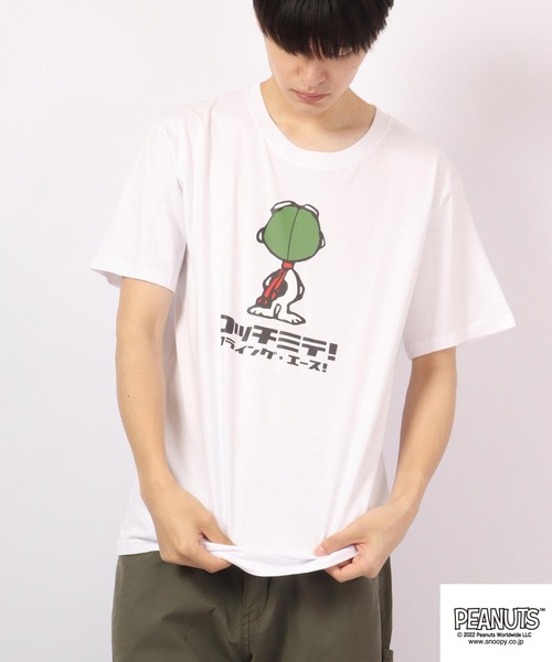 PEANUTS（ピーナッツ）の「PEANUTS ｽﾇｰﾋﾟｰ/ﾁｬｰﾘｰﾌﾞﾗｳﾝ/ｳｯﾄﾞｽﾄｯｸ コッチミテ！半袖Tシャツ（Tシャツ/カットソー・レディース・ホワイト/ブラック/ネイビー/ピンク/オレンジ/ホワイト系その他/ブラック系その他/杢グレー/グレー系その他/グレイッシュブルー/ホワイト系その他2/ホワイト系その他3・S/M/L/LL）」の15枚目の写真
