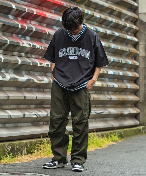SILVER BULLET(シルバーバレット)の「『SILVER BULLET SELECT AP/シルバーバレットセレクト』ラインリブ布帛カレッジTシャツ(Tシャツ/カットソー・メンズ・マスタード/ブラック/グリーン/ネイビー・L/M)」の17枚目の写真
