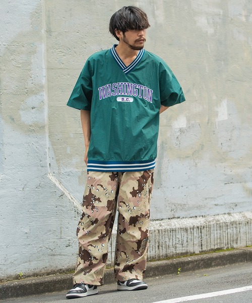 SILVER BULLET(シルバーバレット)の「『SILVER BULLET SELECT AP/シルバーバレットセレクト』ラインリブ布帛カレッジTシャツ(Tシャツ/カットソー・メンズ・マスタード/ブラック/グリーン/ネイビー・L/M)」の5枚目の写真