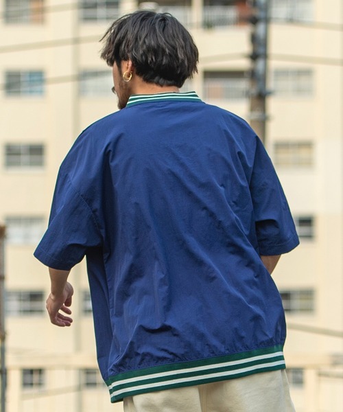 SILVER BULLET(シルバーバレット)の「『SILVER BULLET SELECT AP/シルバーバレットセレクト』ラインリブ布帛カレッジTシャツ(Tシャツ/カットソー・メンズ・マスタード/ブラック/グリーン/ネイビー・L/M)」の12枚目の写真