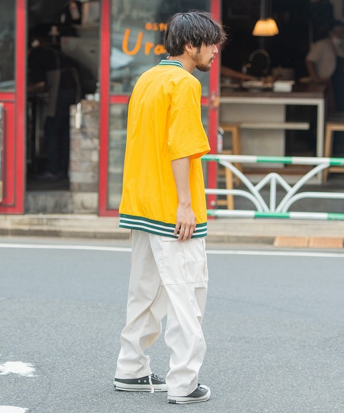 SILVER BULLET(シルバーバレット)の「『SILVER BULLET SELECT AP/シルバーバレットセレクト』ラインリブ布帛カレッジTシャツ(Tシャツ/カットソー・メンズ・マスタード/ブラック/グリーン/ネイビー・L/M)」の19枚目の写真