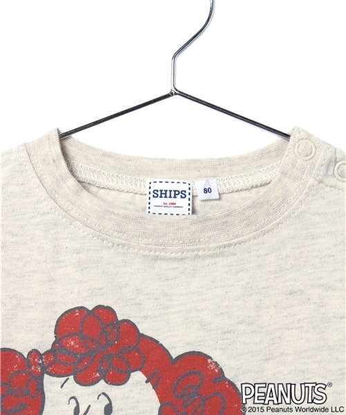 SHIPS(シップス)の「SNOOPY☆SHIPS:プリント チュニック ショートスリーブ①(Tシャツ/カットソー・キッズ・ナチュラル/グレー・80/90)」の4枚目の写真