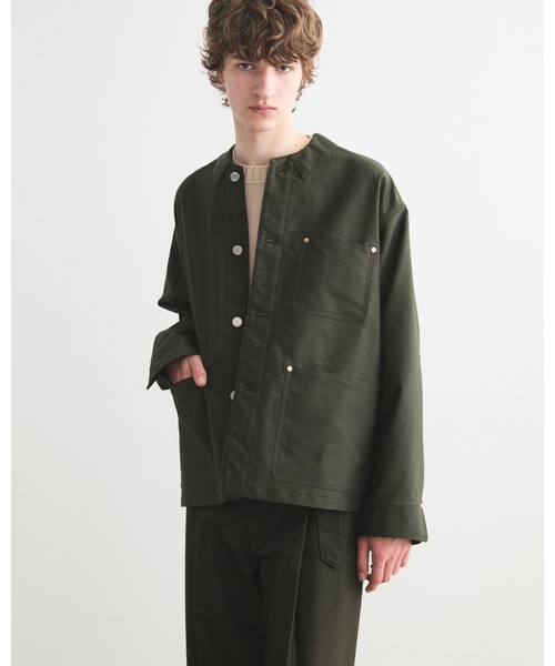 Traditional Weatherwear（トラディショナルウェザーウェア）の「UNIONCOVER301（ブルゾン・メンズ・ダークグリーン/ブラック・38/36）」の6枚目の写真