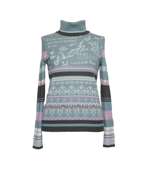 rurumu:（ルルムウ）の「rurumu:/ルルムウ/holyghst high neck knit tops(women's)/ハイネックニットトップス（ニット/セーター・レディース・ブラック/ブルー/アイボリー/サーモンピンク・MEDIUM）」の3枚目の写真