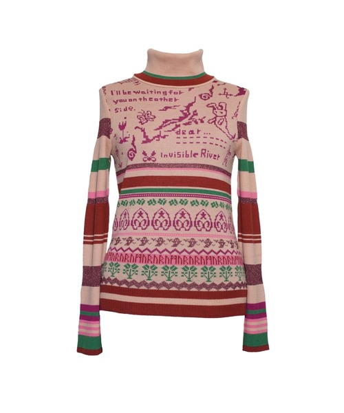 rurumu:（ルルムウ）の「rurumu:/ルルムウ/holyghst high neck knit tops(women's)/ハイネックニットトップス（ニット/セーター・レディース・ブラック/ブルー/アイボリー/サーモンピンク・MEDIUM）」の4枚目の写真