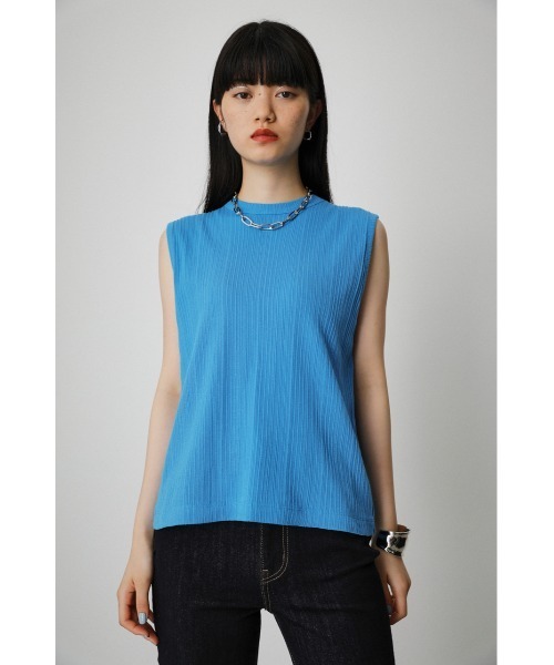 SLEEVELESS HIGH NECK CUT TOPS/スリーブレスハイネックカットトップス