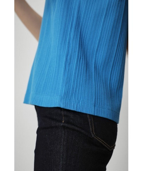 AZUL by moussy(アズールバイマウジー)の「SLEEVELESS HIGH NECK CUT TOPS/スリーブレスハイネックカットトップス(タンクトップ・レディース・ブラック/オフホワイト/オレンジ/ブルー・SMALL/MEDIUM)」の14枚目の写真