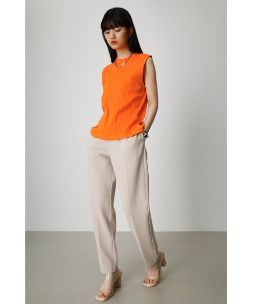 AZUL by moussy(アズールバイマウジー)の「SLEEVELESS HIGH NECK CUT TOPS/スリーブレスハイネックカットトップス(タンクトップ・レディース・ブラック/オフホワイト/オレンジ/ブルー・SMALL/MEDIUM)」の12枚目の写真