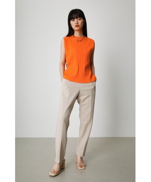 AZUL by moussy(アズールバイマウジー)の「SLEEVELESS HIGH NECK CUT TOPS/スリーブレスハイネックカットトップス(タンクトップ・レディース・ブラック/オフホワイト/オレンジ/ブルー・SMALL/MEDIUM)」の11枚目の写真