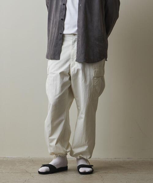 Steven Alan コットン カーゴ ストレートパンツ Sサイズ　アイボリー Steven Alan（スティーブンアラン）の「＜Steven Alan＞COTTON