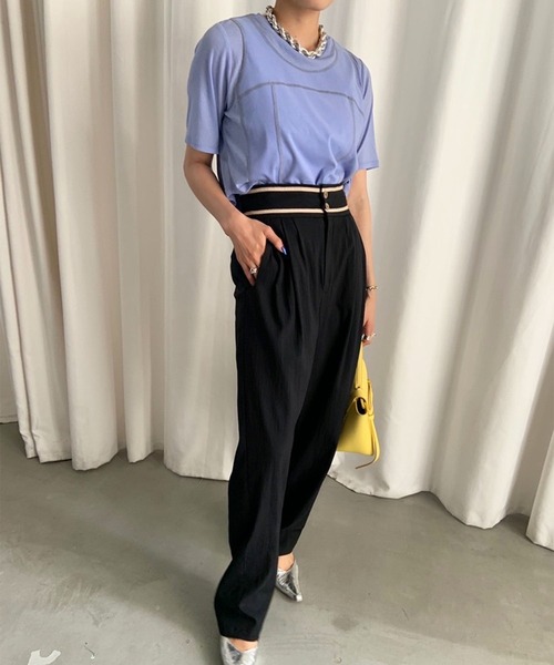DOCKING SHEER CUT TOP アメリ セール】DOCKING SHEER CUT TOP（Tシャツ/カットソー）｜Ameri