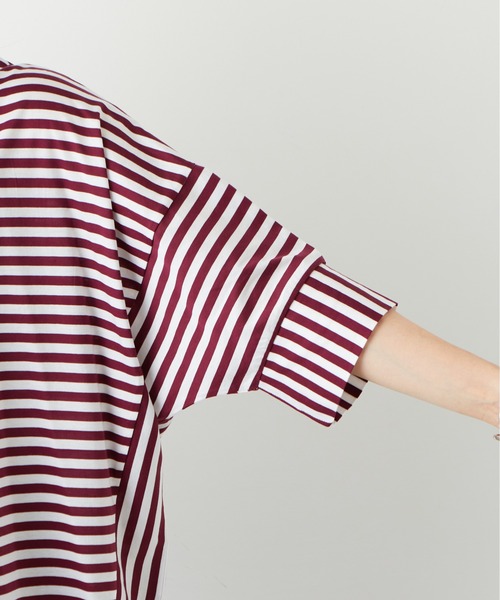 PUAL CE CIN（ピュアルセシン）の「切替ボーダーTシャツ（Tシャツ/カットソー・レディース・グリーン/ボルドー/ネイビー・FREE）」の19枚目の写真