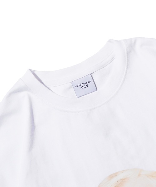 acme de la vie(アクメドラビ)の「Acme de la vie/アクメドラビ BABY FACE TELEPHONE BABY SHORT SLEEVE T-SHIRT R WHITE プリントTシャツ(Tシャツ/カットソー・メンズ・ホワイト・1/2)」の4枚目の写真