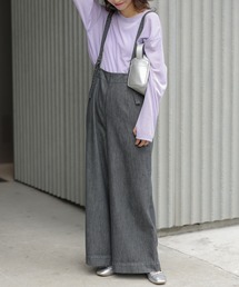 【TYPYDENIM】サス付きワイドパンツ