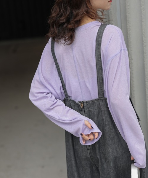 CIAOPANIC TYPY(チャオパニックティピー)の「【TYPYDENIM】サス付きワイドパンツ(デニムパンツ・レディース・ブラック/ネイビー・SMALL/MEDIUM/LARGE)」の12枚目の写真