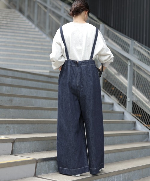 CIAOPANIC TYPY(チャオパニックティピー)の「【TYPYDENIM】サス付きワイドパンツ(デニムパンツ・レディース・ブラック/ネイビー・SMALL/MEDIUM/LARGE)」の16枚目の写真