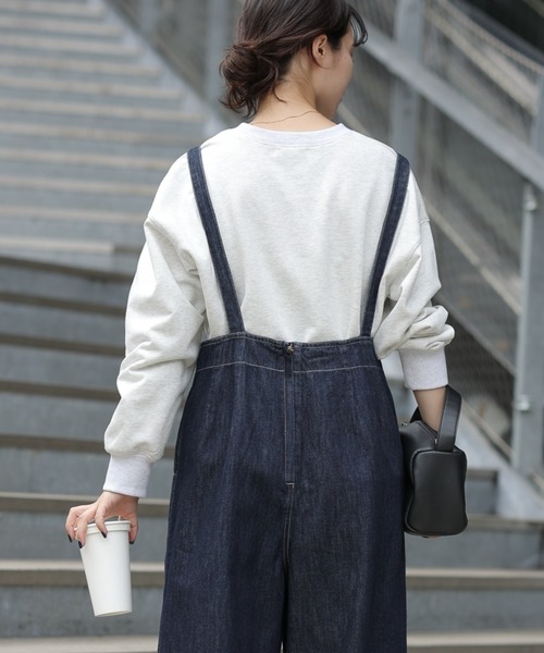 CIAOPANIC TYPY(チャオパニックティピー)の「【TYPYDENIM】サス付きワイドパンツ(デニムパンツ・レディース・ブラック/ネイビー・SMALL/MEDIUM/LARGE)」の21枚目の写真