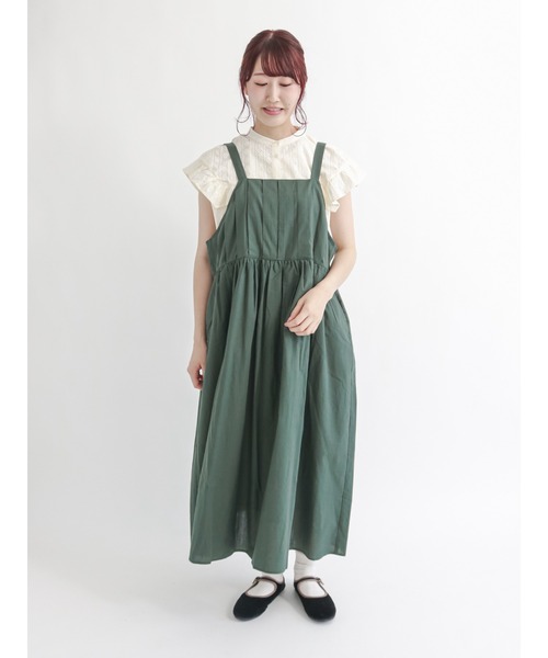 Samansa Mos2（サマンサ モスモス）の「フリル切替フレンチスリーブブラウス（シャツ/ブラウス・レディース・ブラック/オフホワイト/ボルドー・ﾌﾘ-）」の5枚目の写真