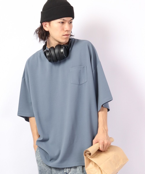Bling Leads(ブリングリーズ)の「Bling Leads 半袖 梨地BIGクルーネックTee(Tシャツ/カットソー・メンズ・ブラウン/ブルー/ホワイト/ブラウン系その他/ブラック・L/M)」の8枚目の写真