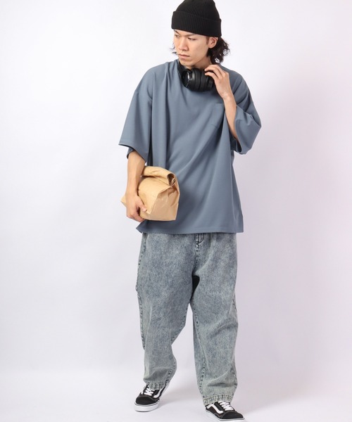 Bling Leads(ブリングリーズ)の「Bling Leads 半袖 梨地BIGクルーネックTee(Tシャツ/カットソー・メンズ・ブラウン/ブルー/ホワイト/ブラウン系その他/ブラック・L/M)」の11枚目の写真