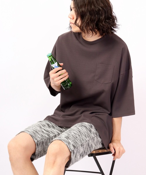 Bling Leads(ブリングリーズ)の「Bling Leads 半袖 梨地BIGクルーネックTee(Tシャツ/カットソー・メンズ・ブラウン/ブルー/ホワイト/ブラウン系その他/ブラック・L/M)」の17枚目の写真