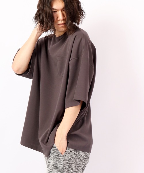 Bling Leads(ブリングリーズ)の「Bling Leads 半袖 梨地BIGクルーネックTee(Tシャツ/カットソー・メンズ・ブラウン/ブルー/ホワイト/ブラウン系その他/ブラック・L/M)」の18枚目の写真