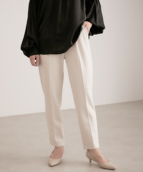 COLLAGE GALLARDAGALANTE（コラージュガリャルダガランテ）の「ダンボールテーパードパンツ（スラックス・レディース・ホワイト/ブラック/ライトグレー・FREE）」の14枚目の写真