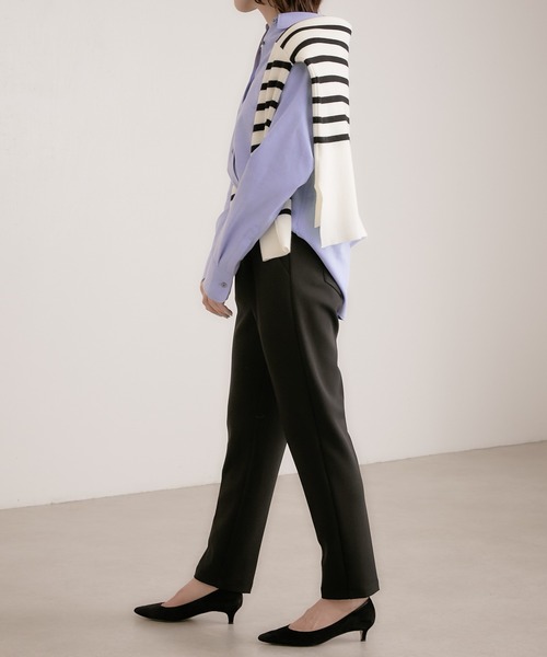 COLLAGE GALLARDAGALANTE（コラージュガリャルダガランテ）の「ダンボールテーパードパンツ（スラックス・レディース・ホワイト/ブラック/ライトグレー・FREE）」の12枚目の写真