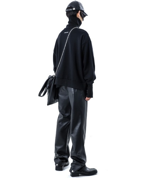BASIC COTTON（ベーシックコットン）の「【BASIC COTTON/ベーシックコットン】WARMER POLA MTM /ハイネック ウォーマー スウェット 白 黒 タートルネック トップス 秋服 冬服（スウェット・メンズ・ブラック/ホワイト・ONE SIZE）」の14枚目の写真