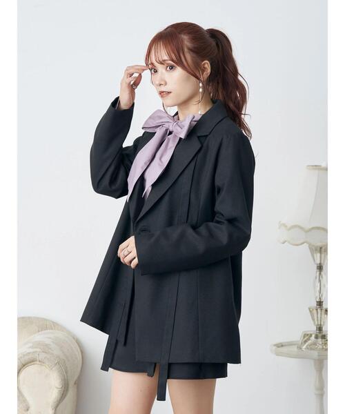 earth music&ecology（アースミュージックアンドエコロジー）の「デザインジャケット（テーラードジャケット・レディース・ブラック/チェック・FREE）」の15枚目の写真