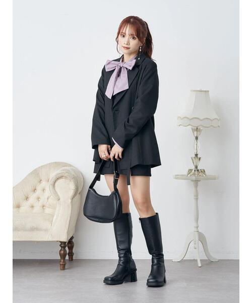 earth music&ecology（アースミュージックアンドエコロジー）の「デザインジャケット（テーラードジャケット・レディース・ブラック/チェック・FREE）」の20枚目の写真