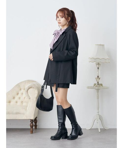 earth music&ecology（アースミュージックアンドエコロジー）の「デザインジャケット（テーラードジャケット・レディース・ブラック/チェック・FREE）」の21枚目の写真