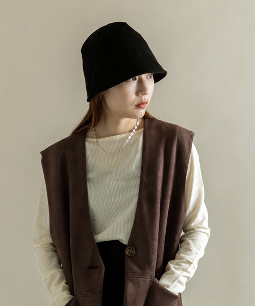 SMELLY（スメリー）の「スエードバケットハット（ハット・レディース・ベージュ/ブラック・-）」の22枚目の写真