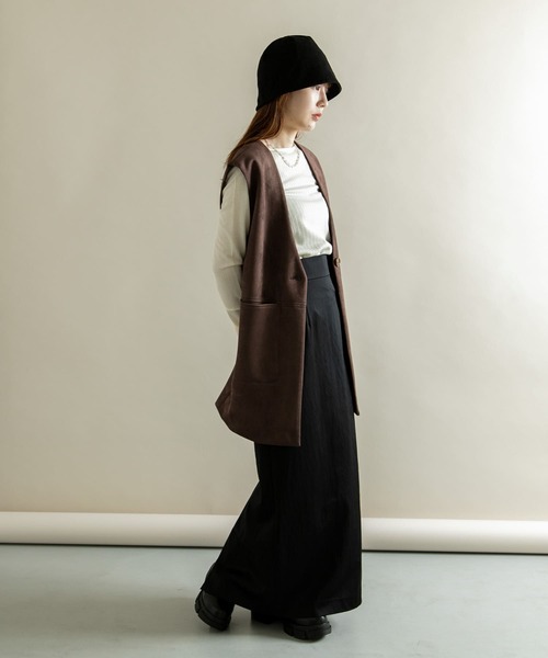 SMELLY（スメリー）の「スエードバケットハット（ハット・レディース・ベージュ/ブラック・-）」の11枚目の写真